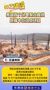 我國首個綠電聚合直供數據中心試點項目開工建設