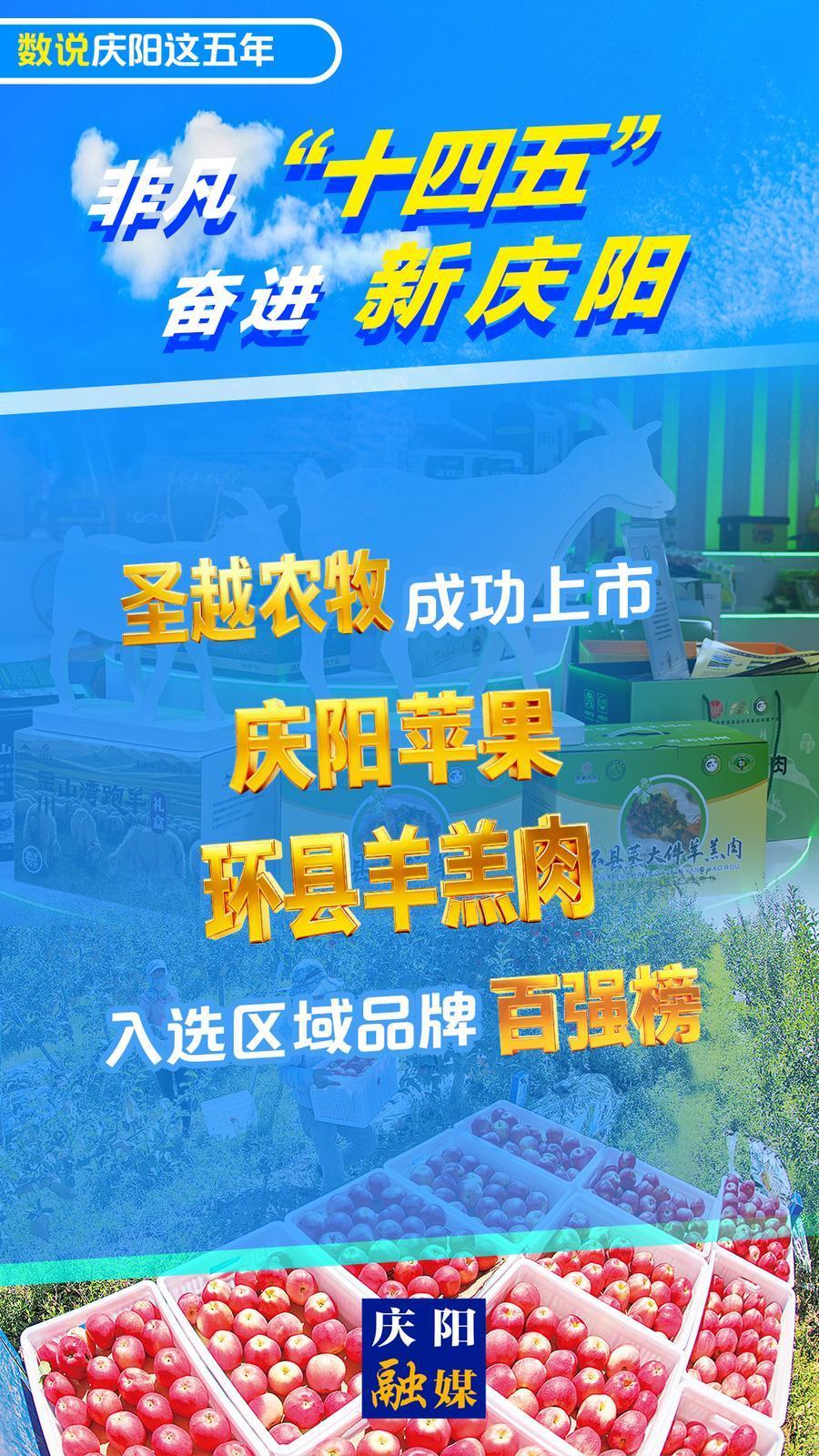 【數說慶陽這五年(31)】微海報丨慶陽蘋果、環縣羊羔肉入選區域品牌百強榜