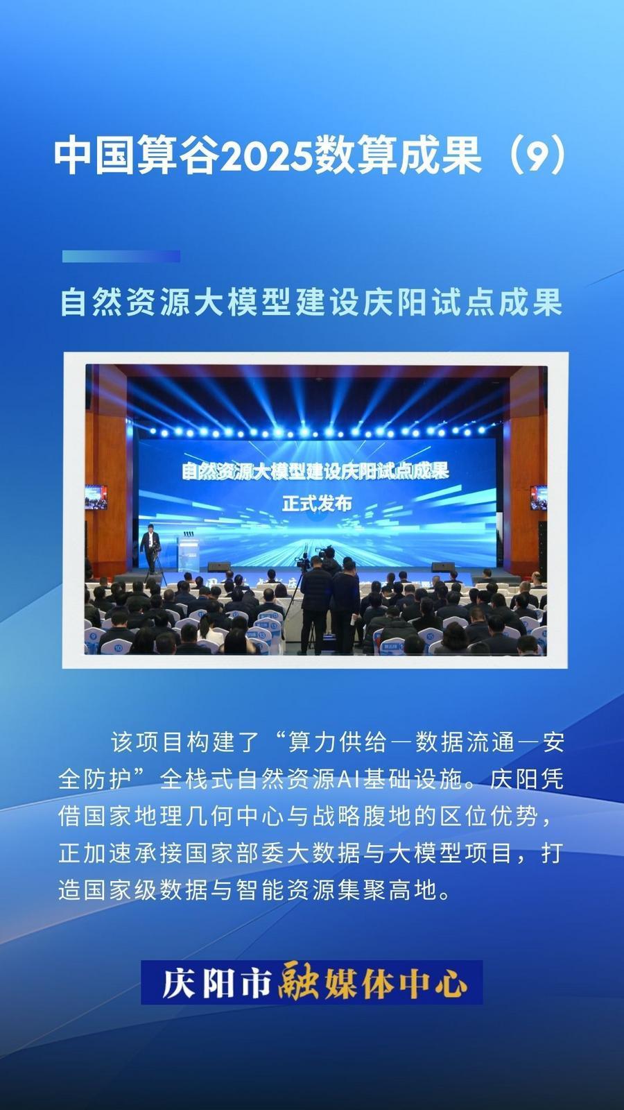 微海報·中國算谷2025數算成果(9)｜自然資源大模型建設慶陽試點成果