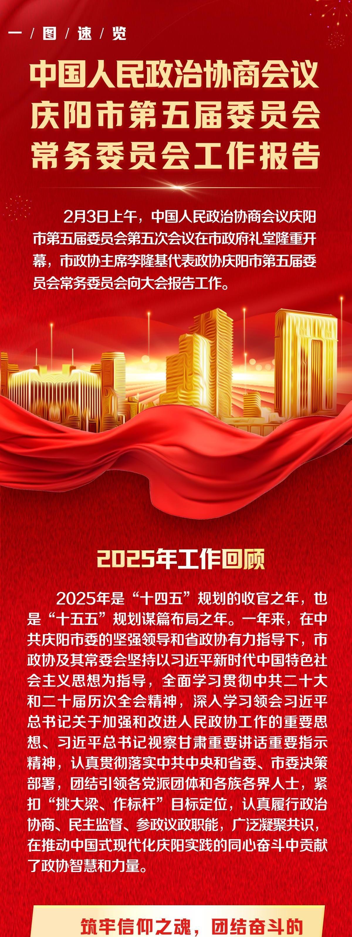 一圖速覽 | 政協慶陽市第五屆委員會常務委員會工作報告